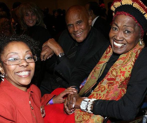 Odetta-and-Sonya-and-Harry-Belafonte-and-Pam Frank