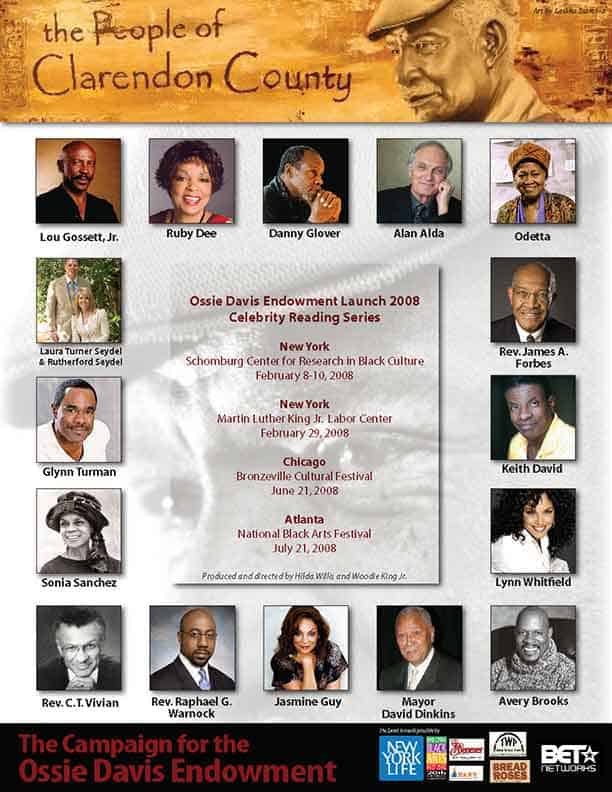 Ossie Davis Endowment with Alan Alda, Lou Gossett. Jr, Lynn Whitfield, Keith David, Avery Brooks, Mayor David Dinkins, Laura Turner Sydel, Sonia Sanchez